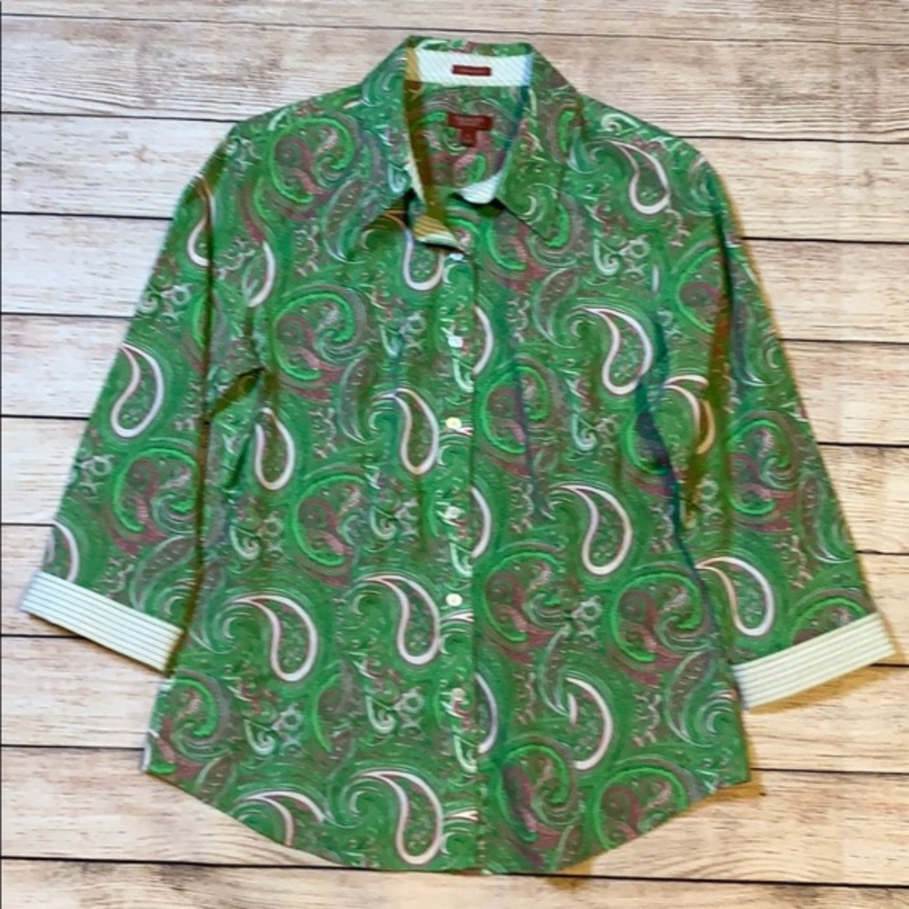 Talbots Haberdashery Top Wrinkle Resistant